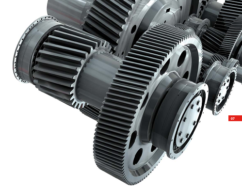  Gears for the cement industry.