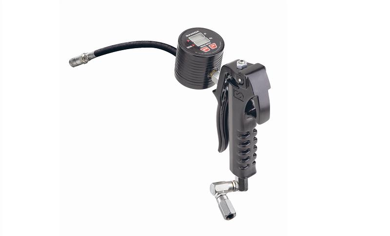 High pressure grease electronic-metered control gun - Z-swivel - hose (400mm)